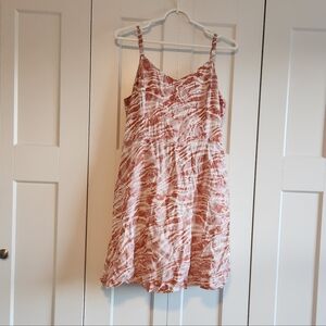 Maurices Pink and White Smocked Dress